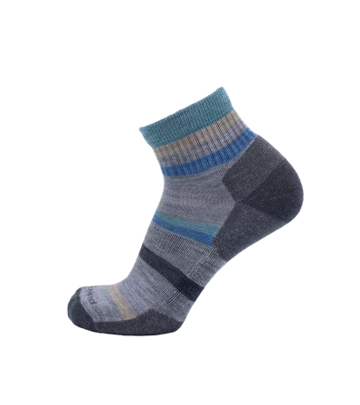 Socks Point6 Mixed Stripe Light 1/4 Crew