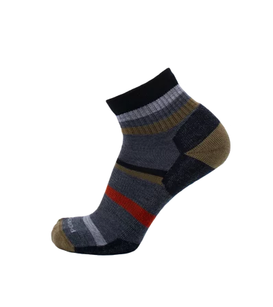 Socks Point6 Mixed Stripe Light 1/4 Crew